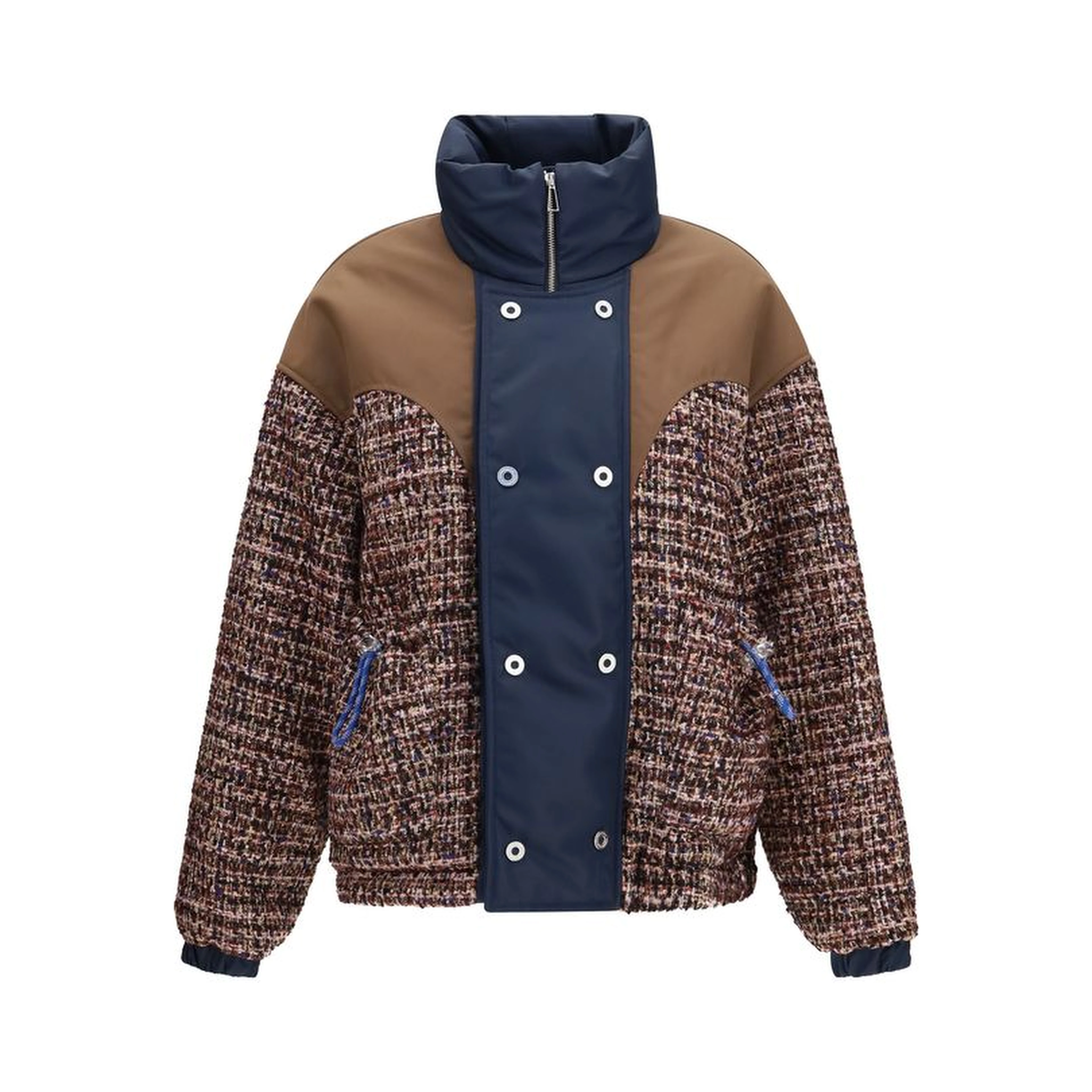 Multicolor Polyamide Biker Jacket