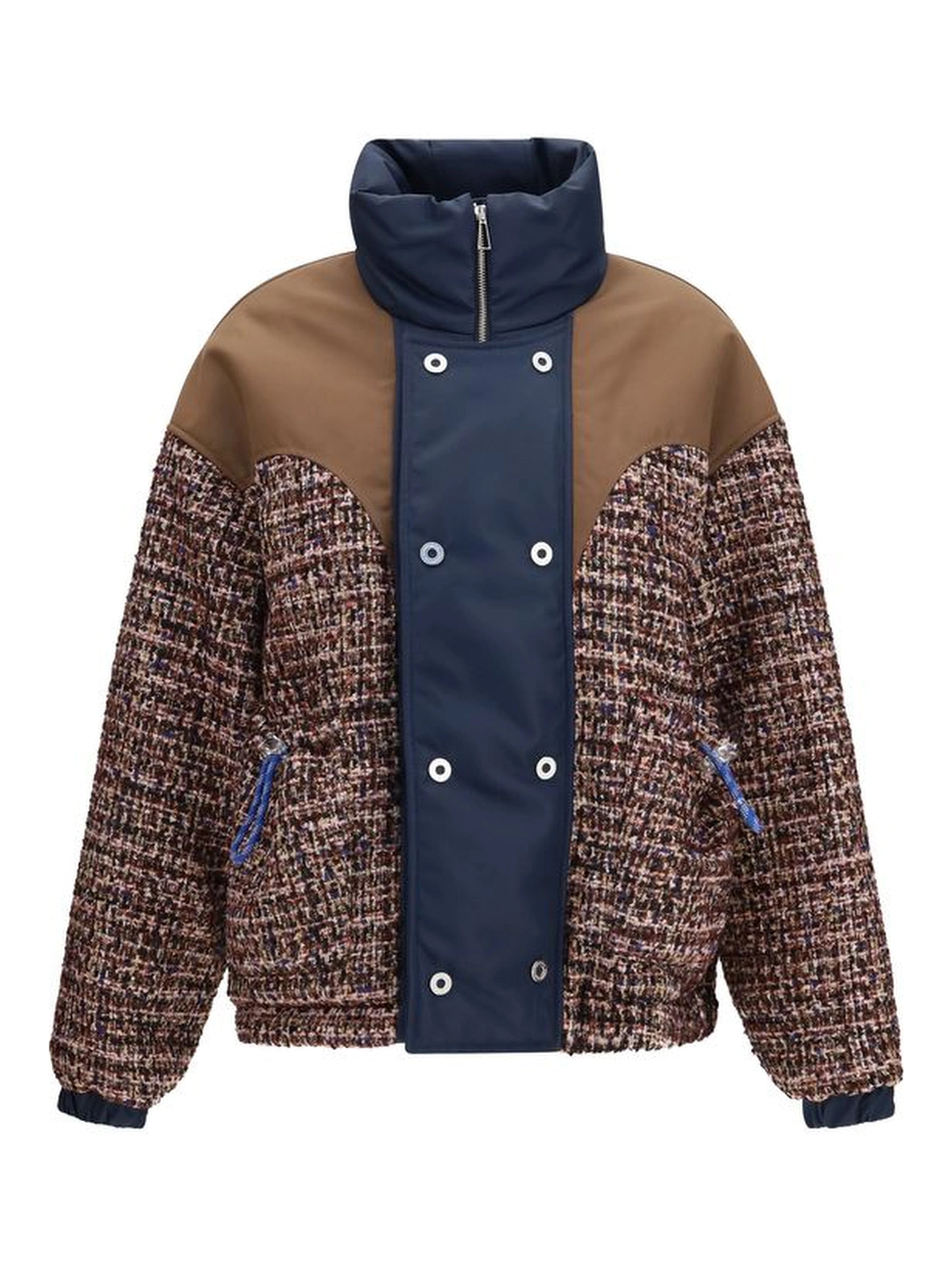Multicolor Polyamide Biker Jacket