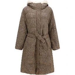 Brown Wool Oves Aries Coat