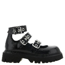 Black Calfskin Ballet Flats