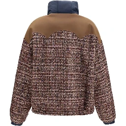 Multicolor Polyamide Biker Jacket