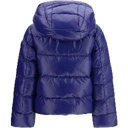 Blue Polyamide Full-Length Jacket