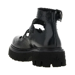 Black Calfskin Ballet Flats