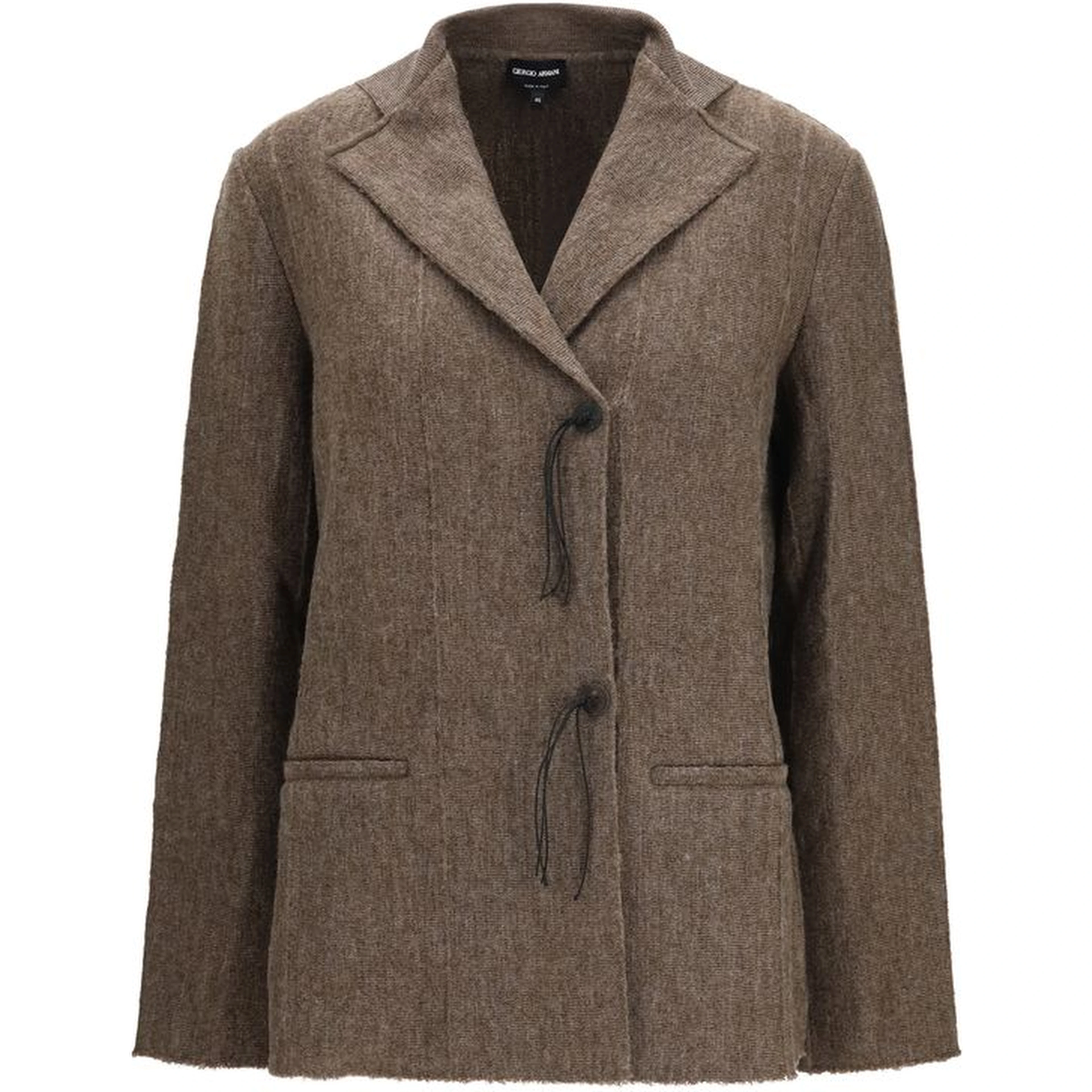 Brown Wool Oves Aries Full-Length Jacket