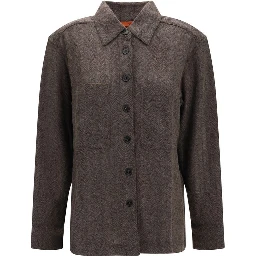Brown Cashmere Dress Shirt