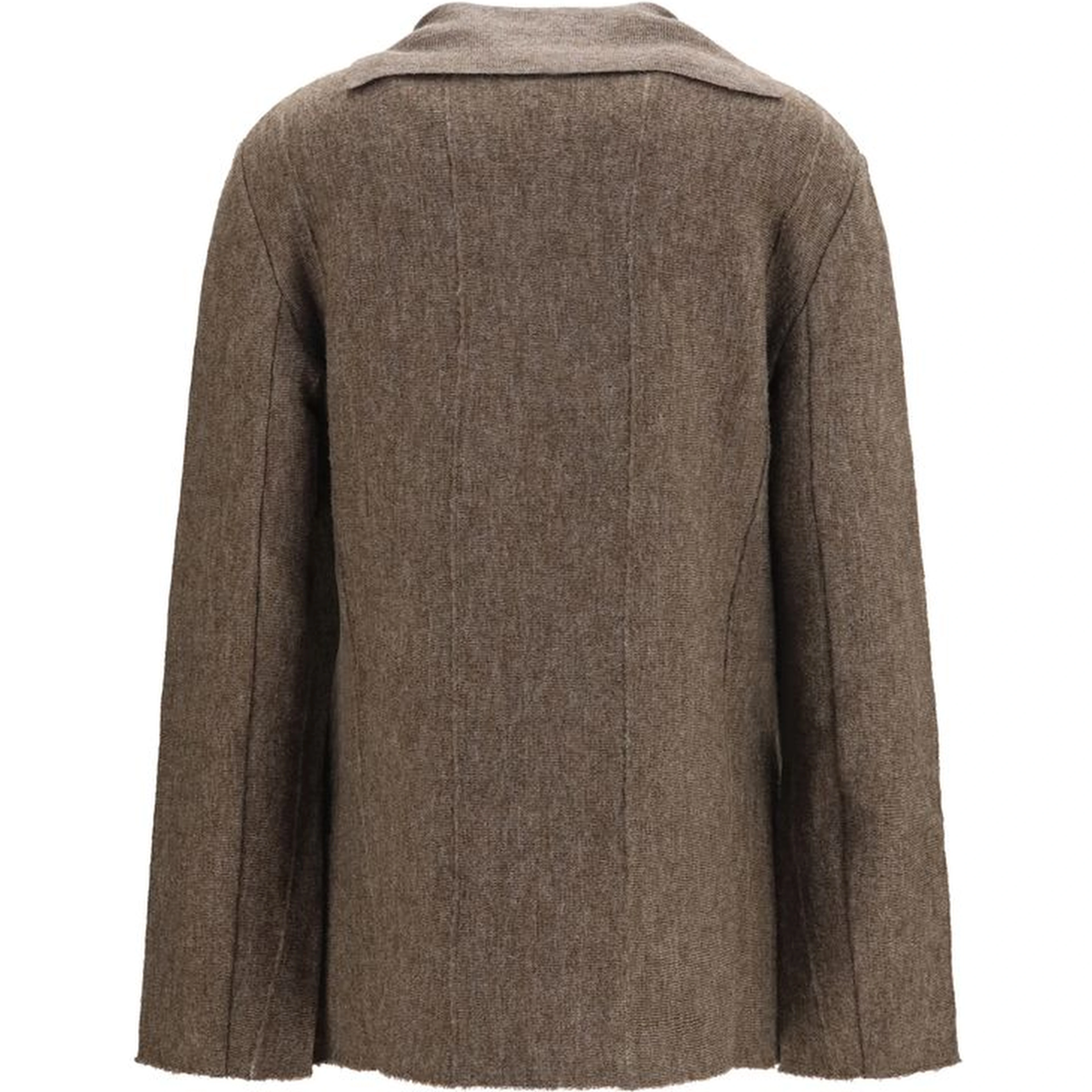 Brown Wool Oves Aries Full-Length Jacket