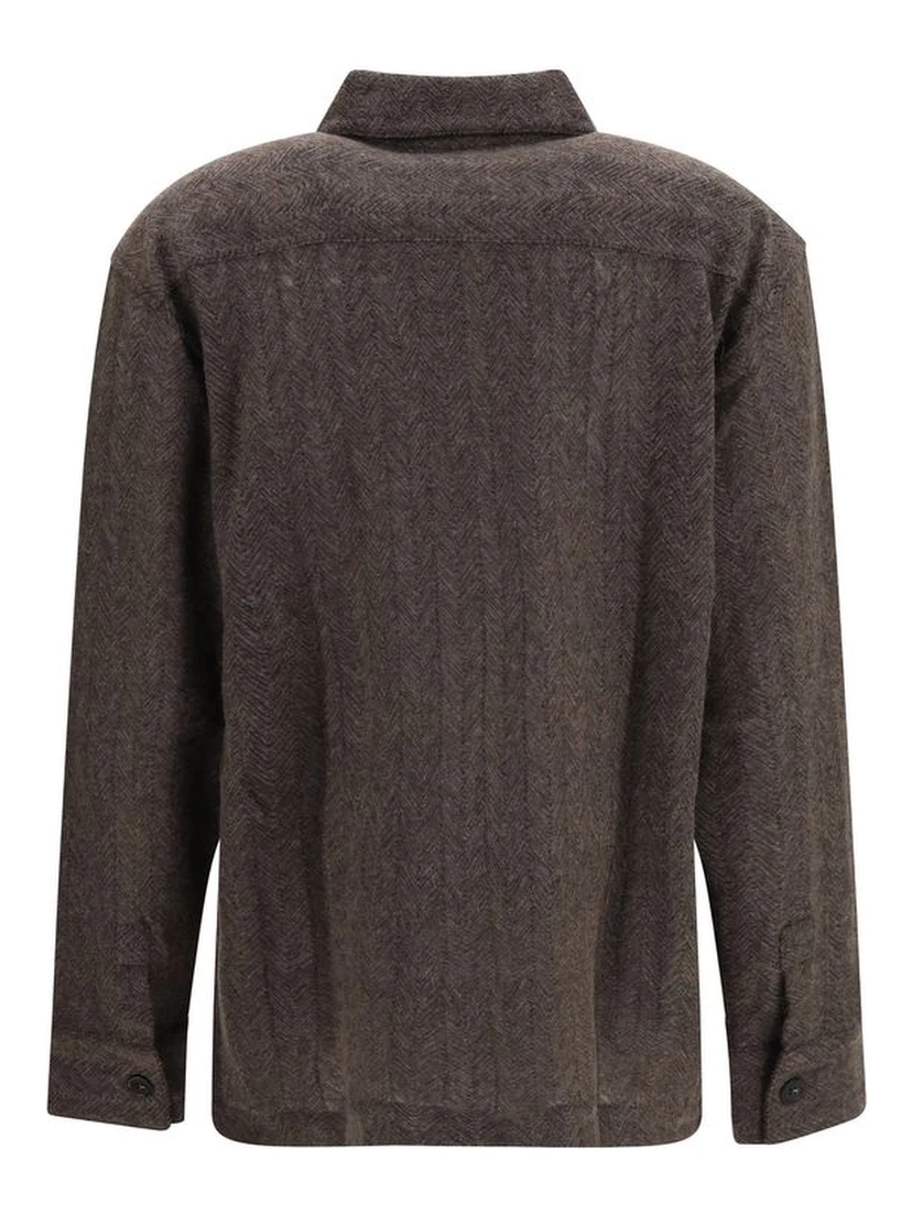 Brown Cashmere Dress Shirt