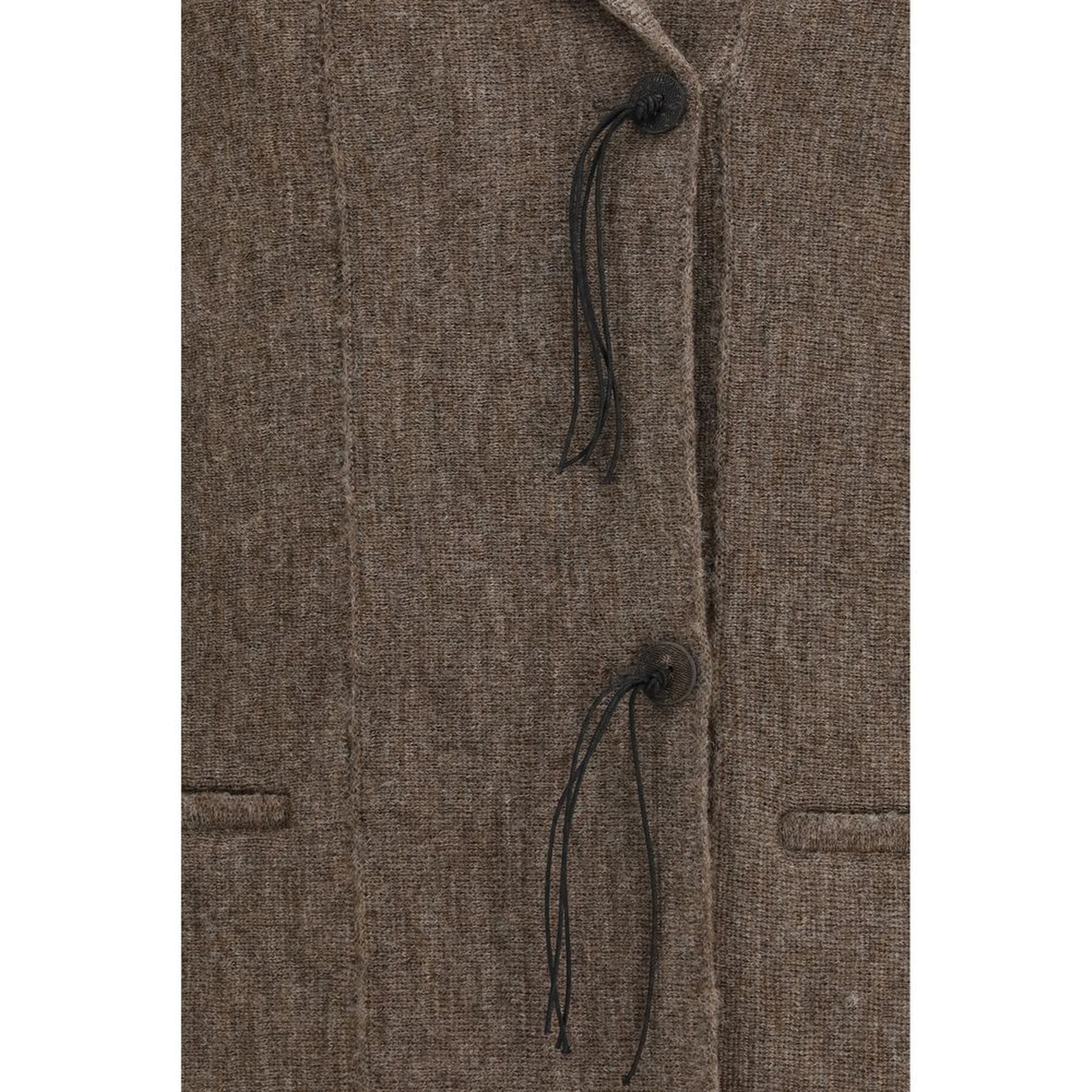 Brown Wool Oves Aries Full-Length Jacket