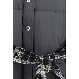 Gray Polyamide Full-Length Jacket
