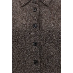 Brown Cashmere Dress Shirt