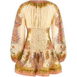 Multicolor Cotton Short Dress