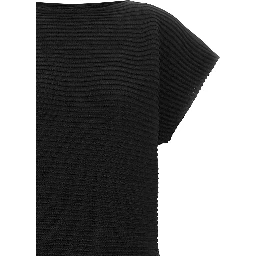 Black Polyester Midi Dress
