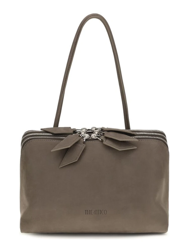 Gray Calf Leather Bos Taurus Shoulder Bag