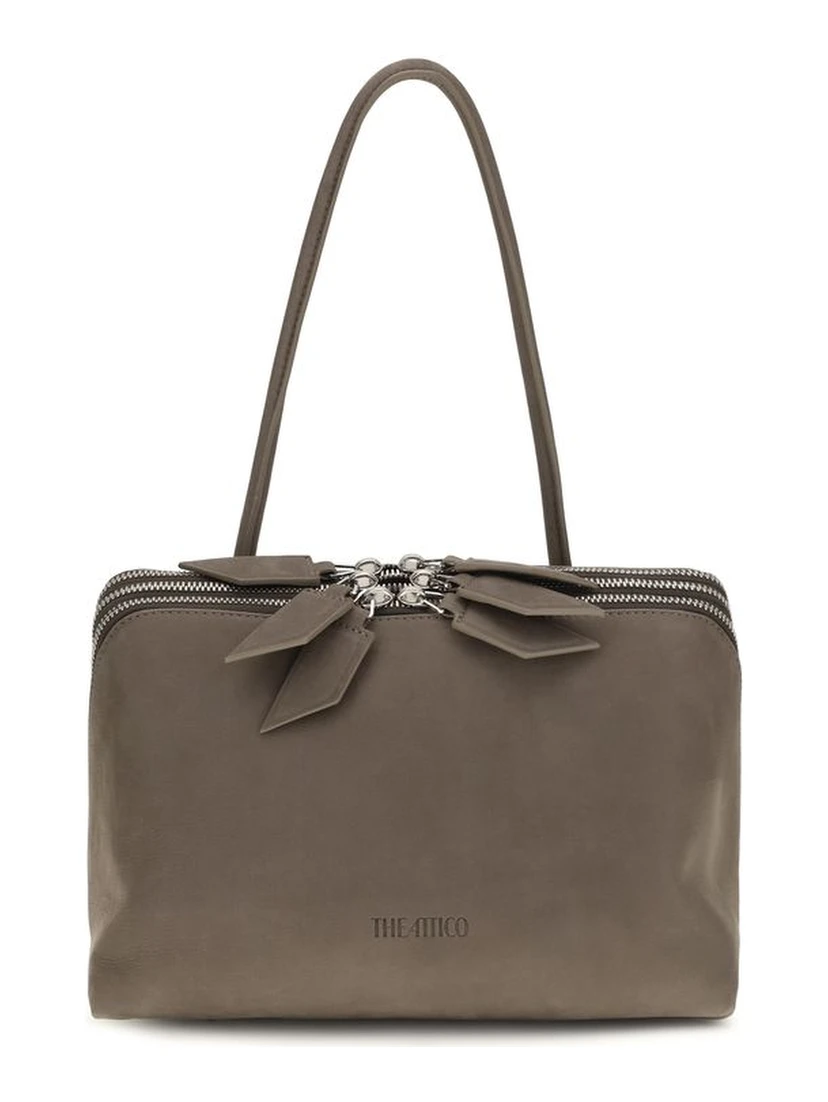 Gray Calf Leather Bos Taurus Shoulder Bag