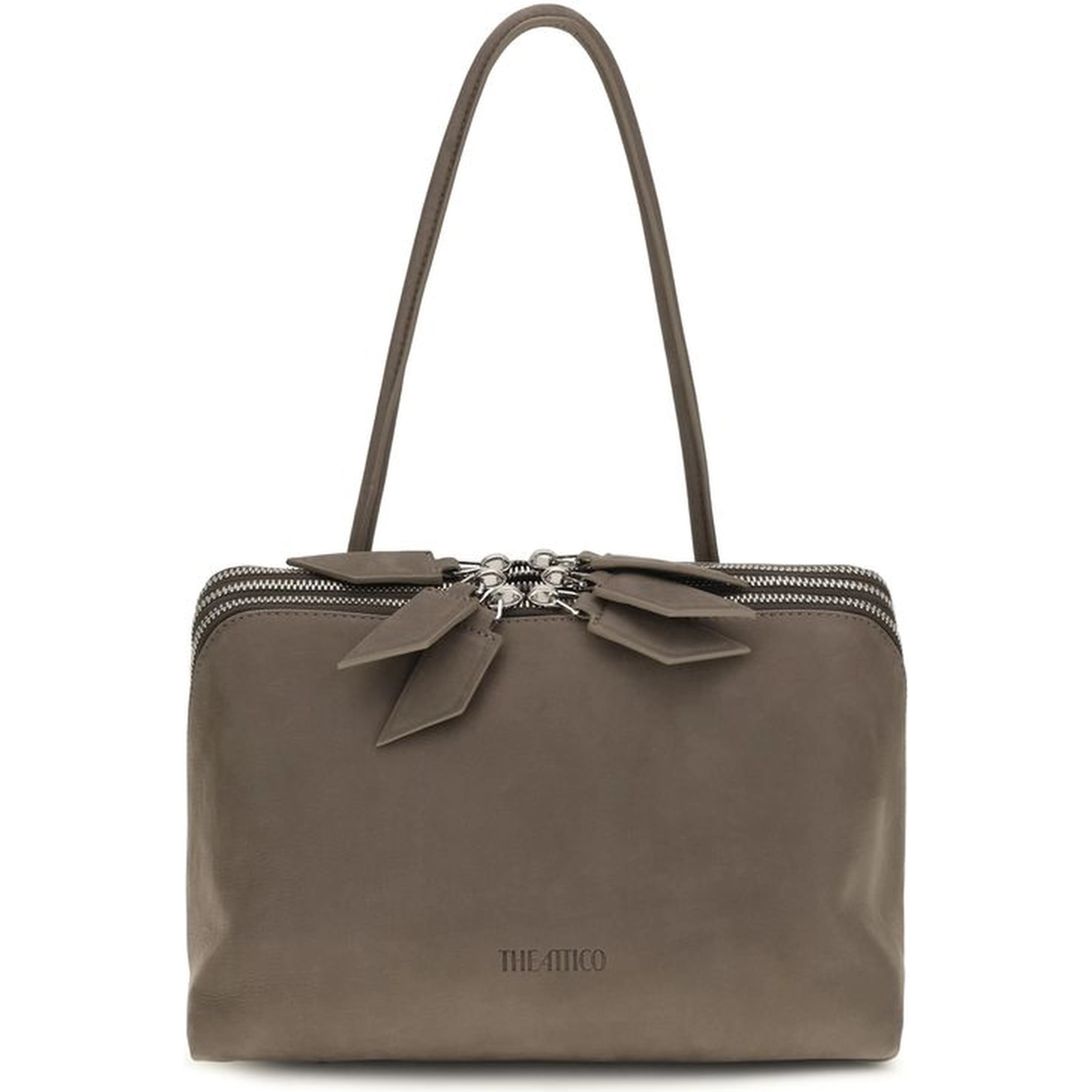 Gray Calf Leather Bos Taurus Shoulder Bag