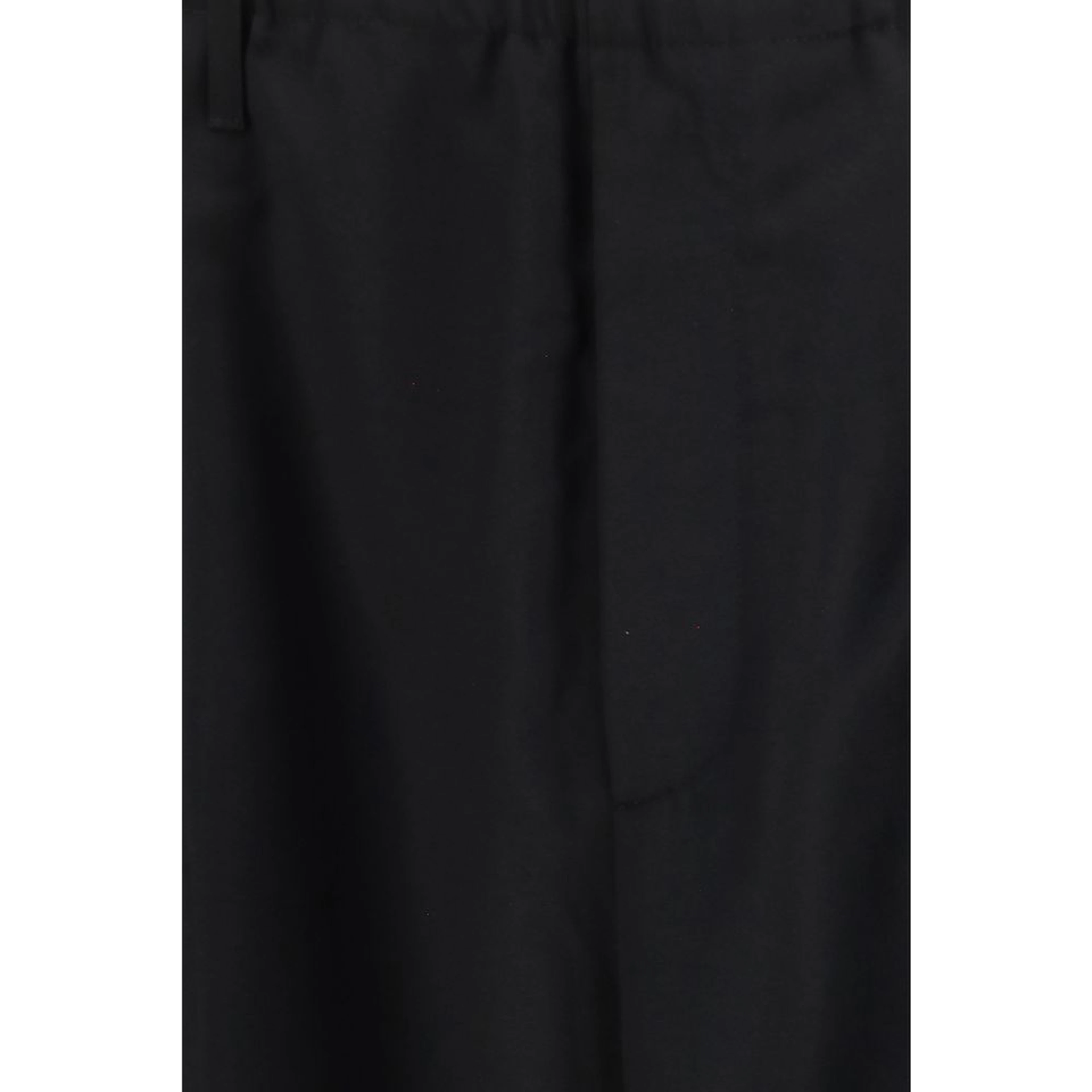 Black Polyester Casual Pants