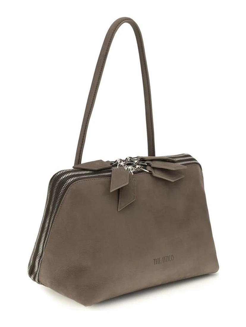 Gray Calf Leather Bos Taurus Shoulder Bag