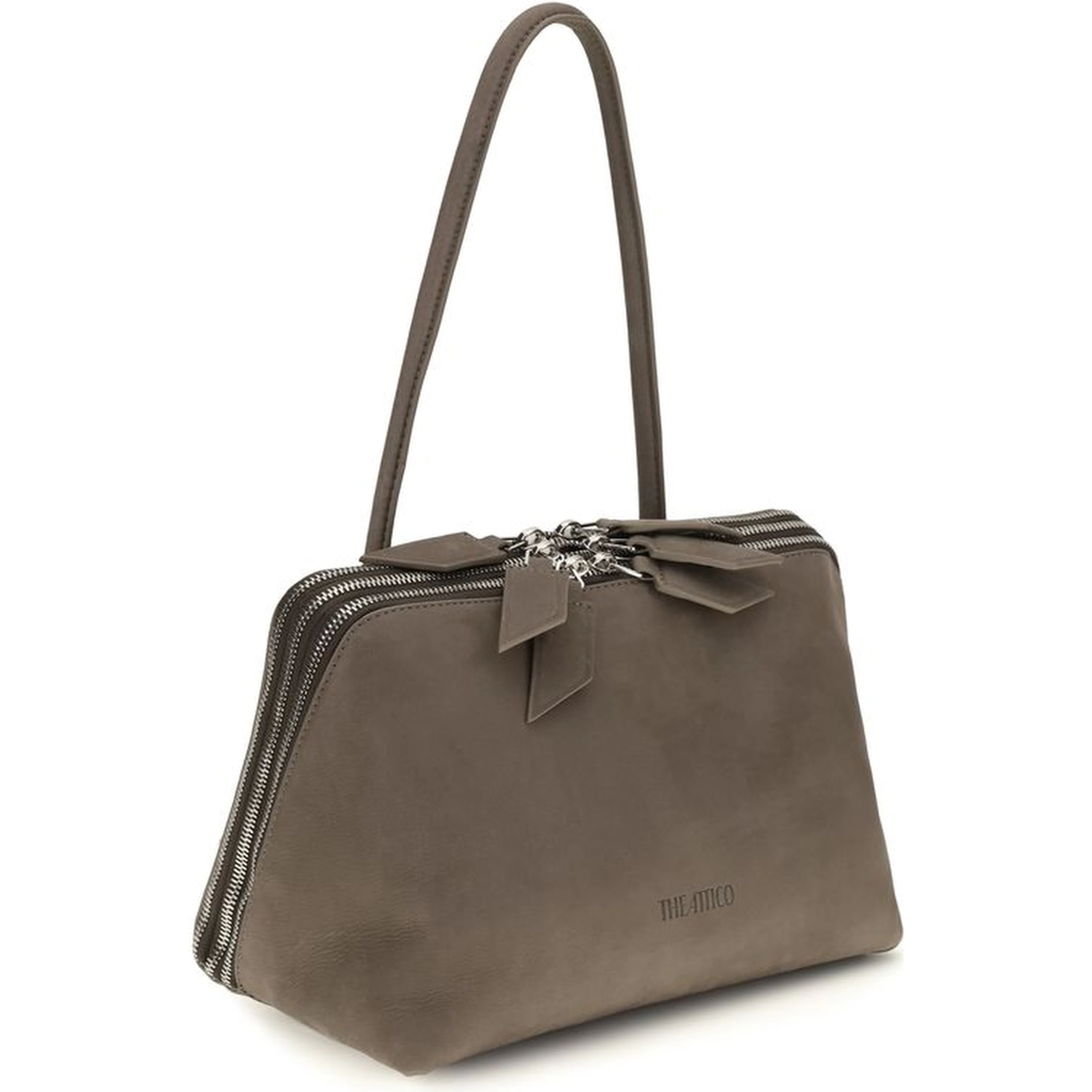 Gray Calf Leather Bos Taurus Shoulder Bag