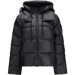 Black Polyamide Full-Length Jacket