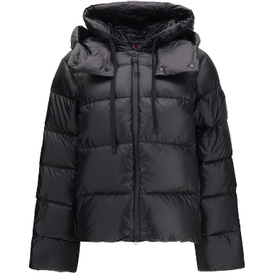 Black Polyamide Full-Length Jacket