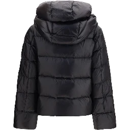 Black Polyamide Full-Length Jacket