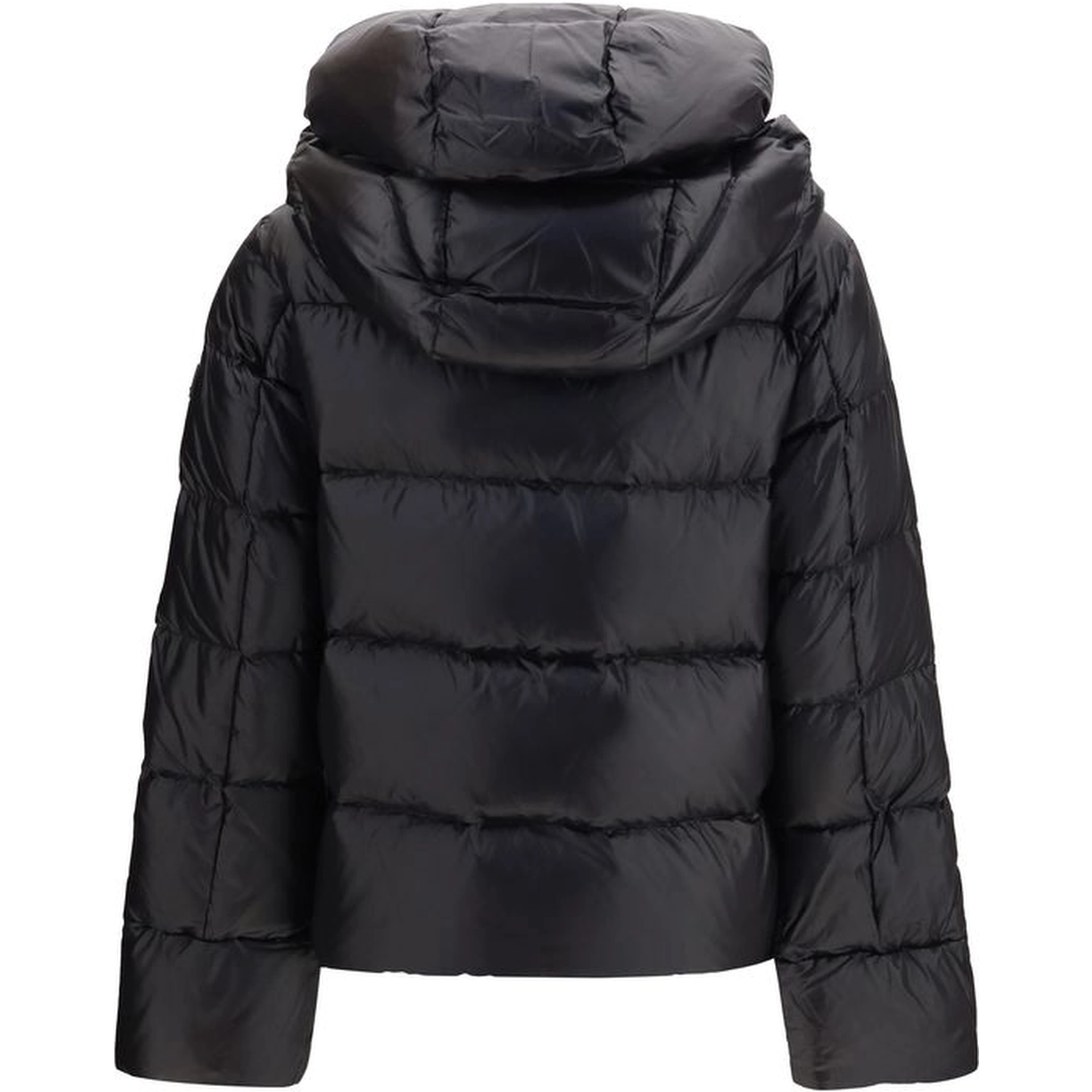 Black Polyamide Full-Length Jacket