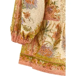 Multicolor Cotton Short Dress