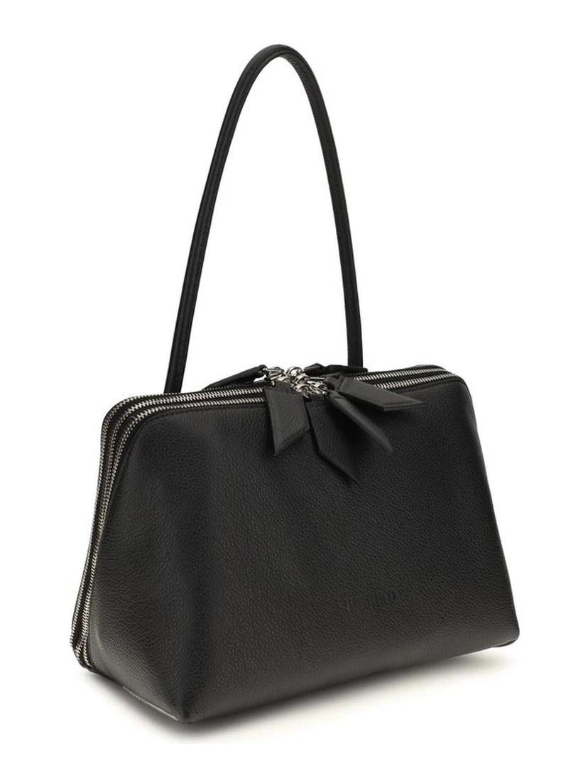 Black Calf Leather Bos Taurus Shoulder Bag