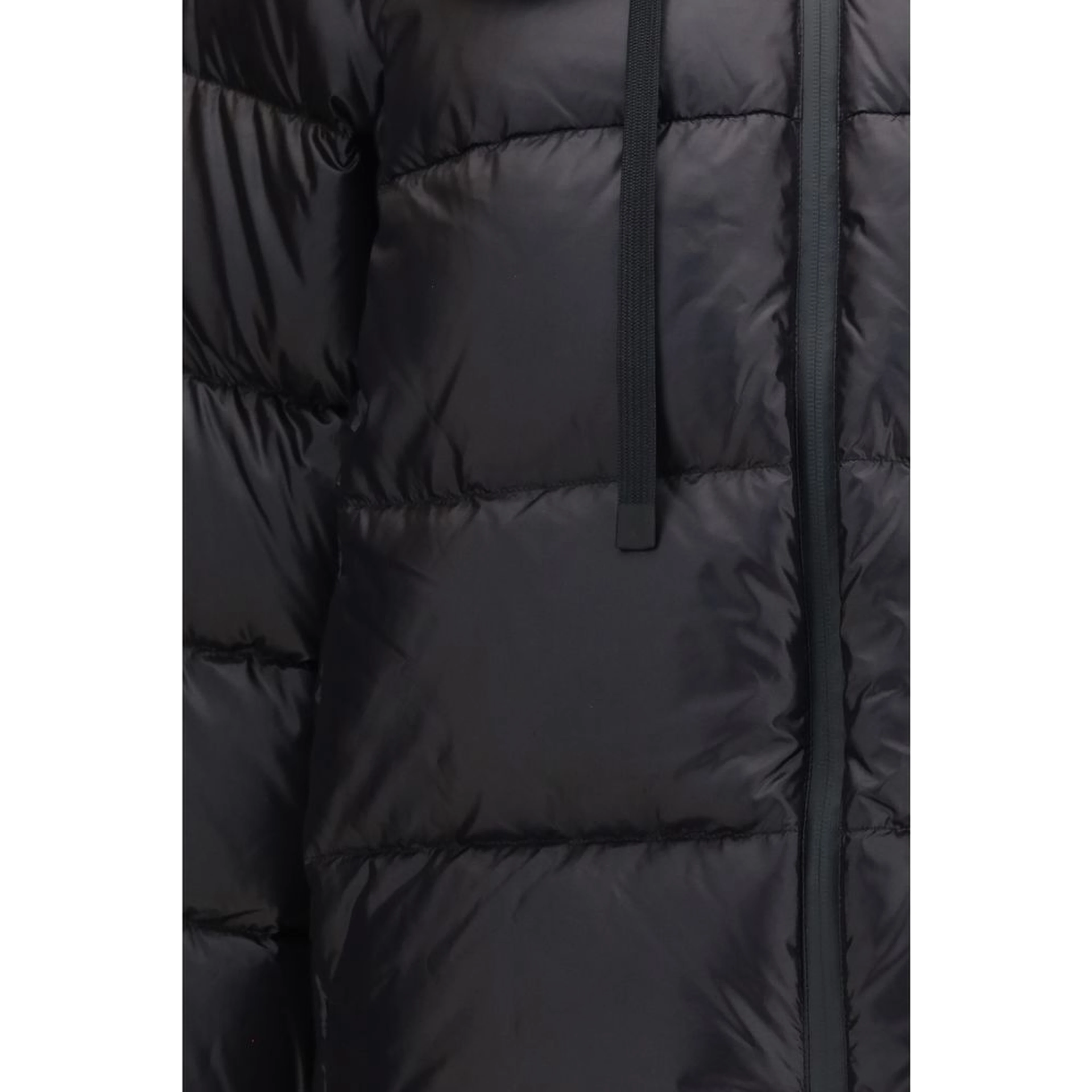 Black Polyamide Full-Length Jacket