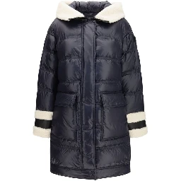 Blue Polyamide Full-Length Jacket