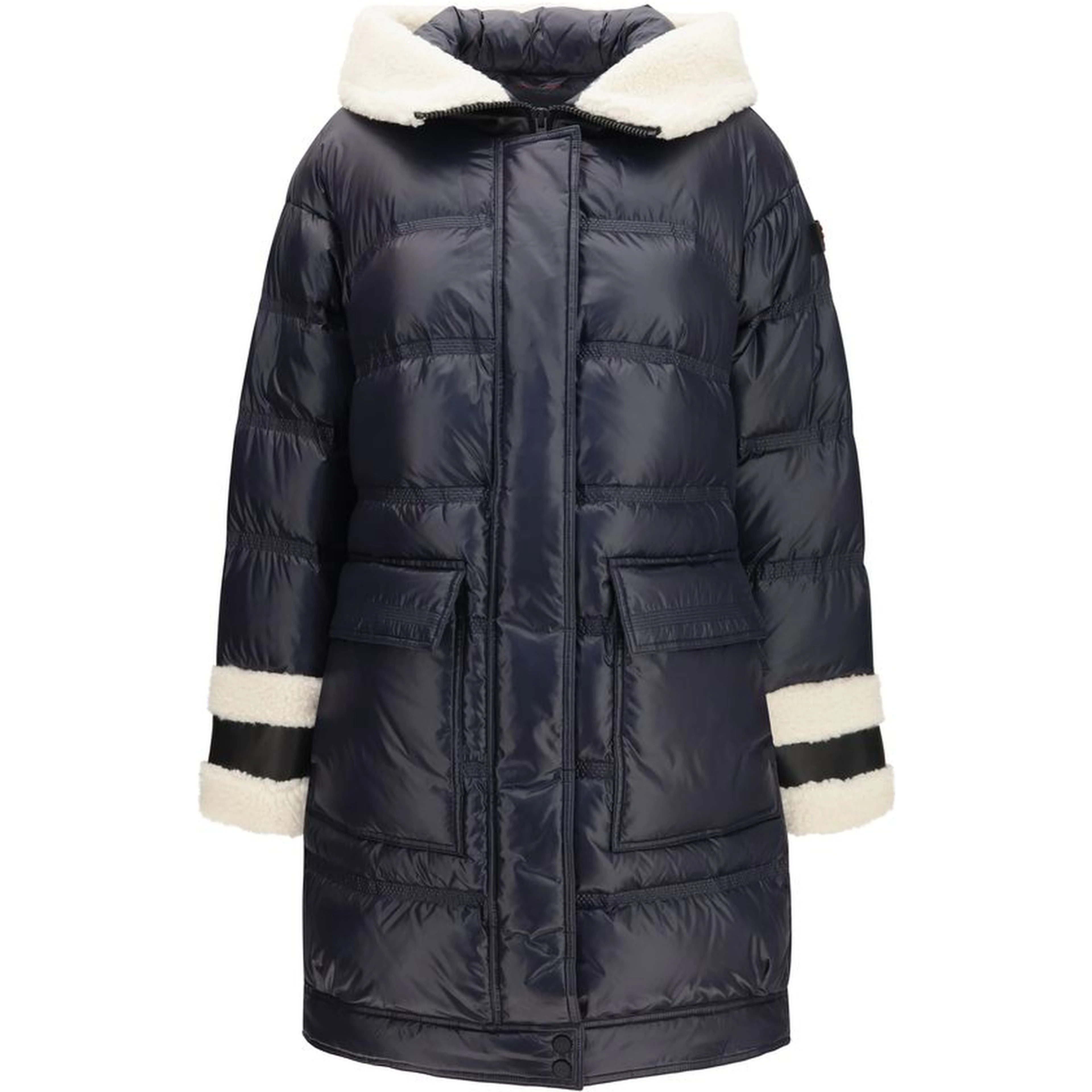Blue Polyamide Full-Length Jacket