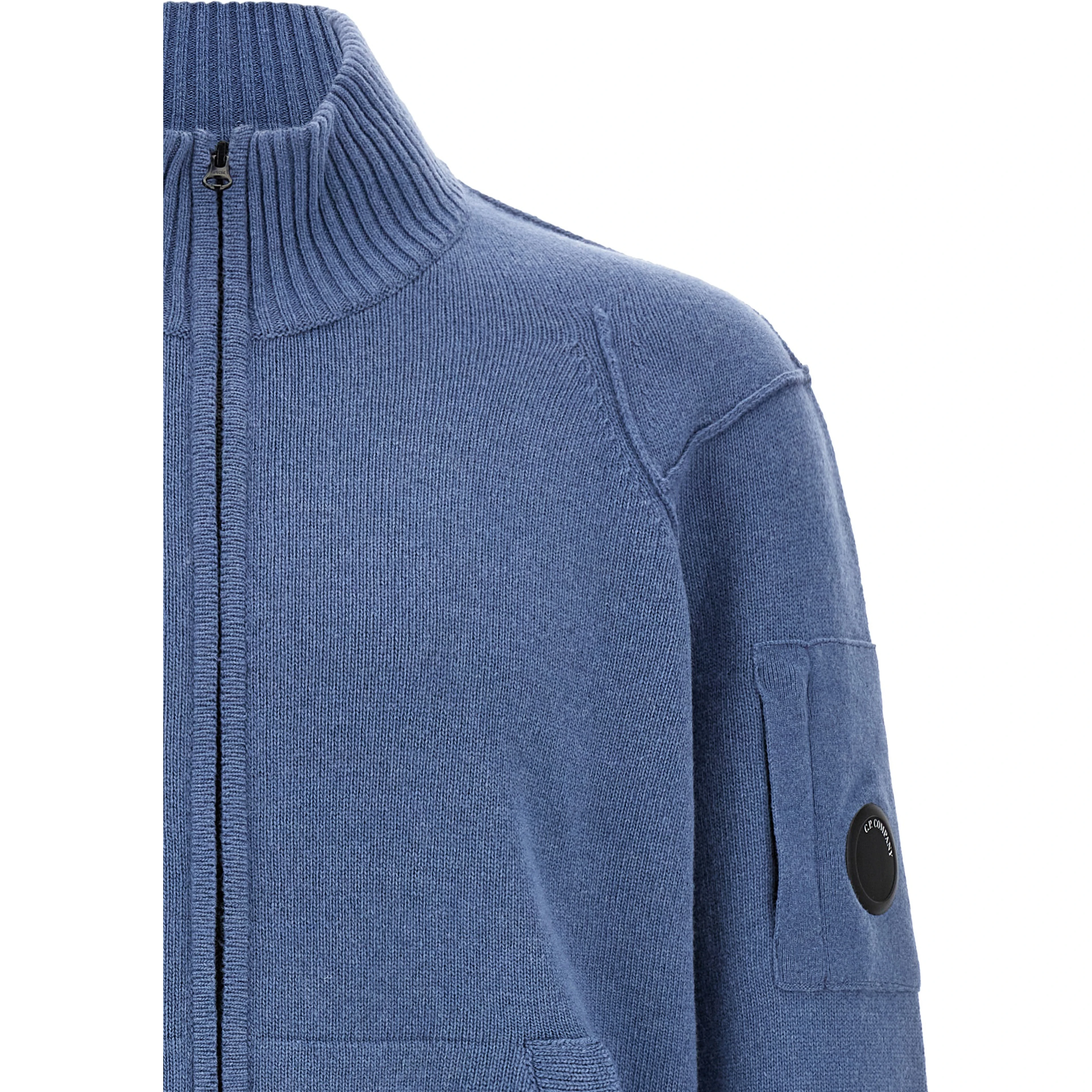 Blue Wool Cardigan