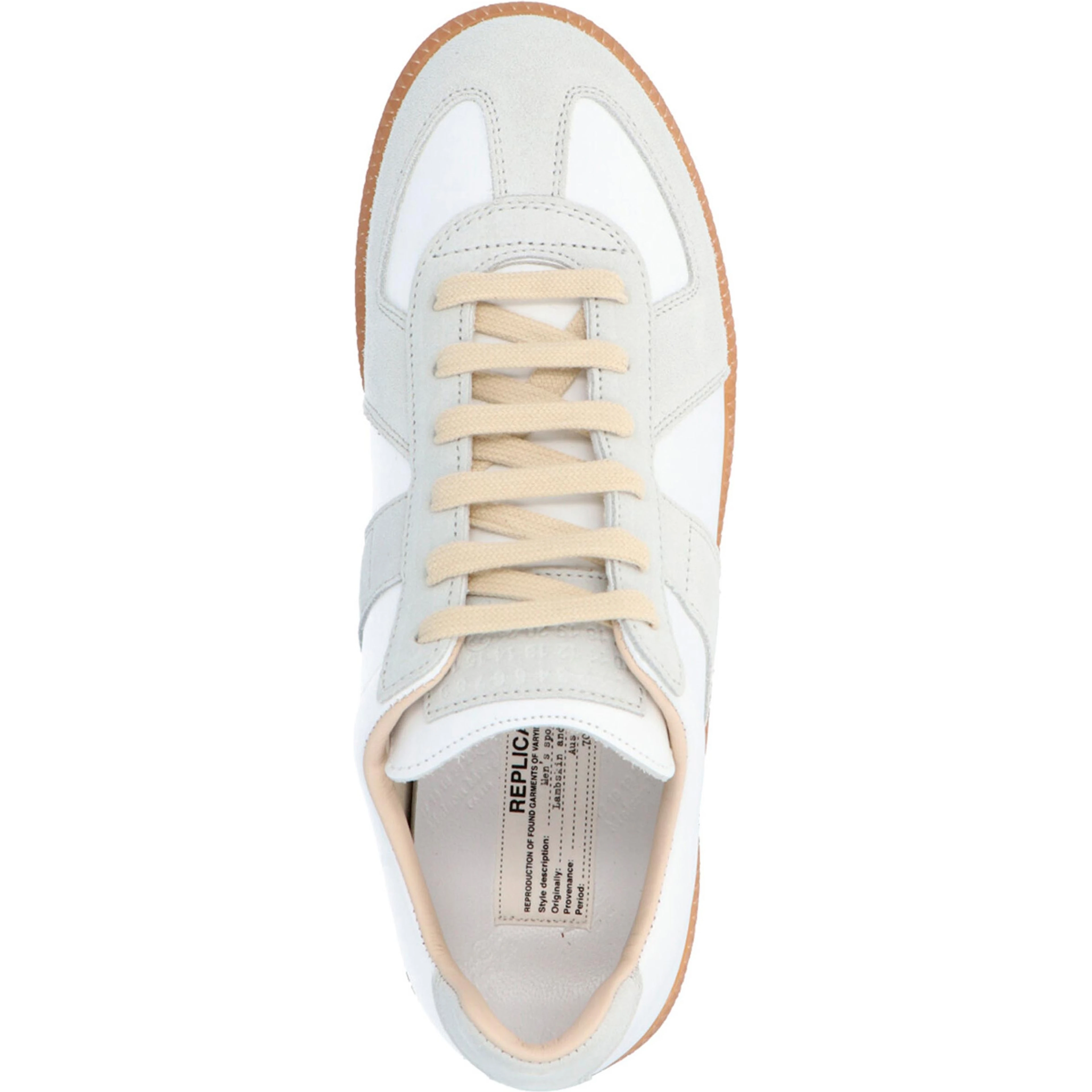 White Polyvinyl Low Top Sneakers
