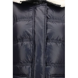 Blue Polyamide Full-Length Jacket