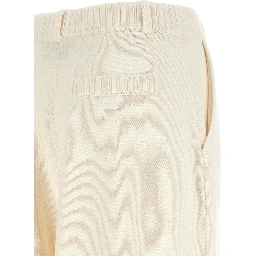 White Wool Casual Pants