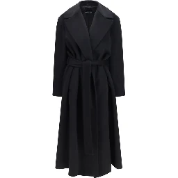 Black Wool Oves Aries Coat