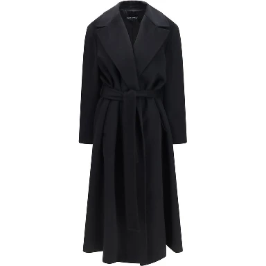 Black Wool Oves Aries Coat