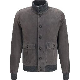 Brown Calf Leather Bos Taurus Bomber