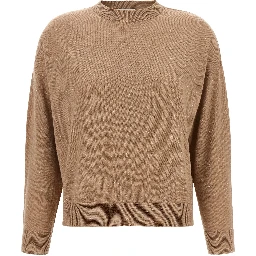 Beige Virgin Wool Cardigan