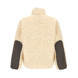 Beige Polyester Full-Length Jacket