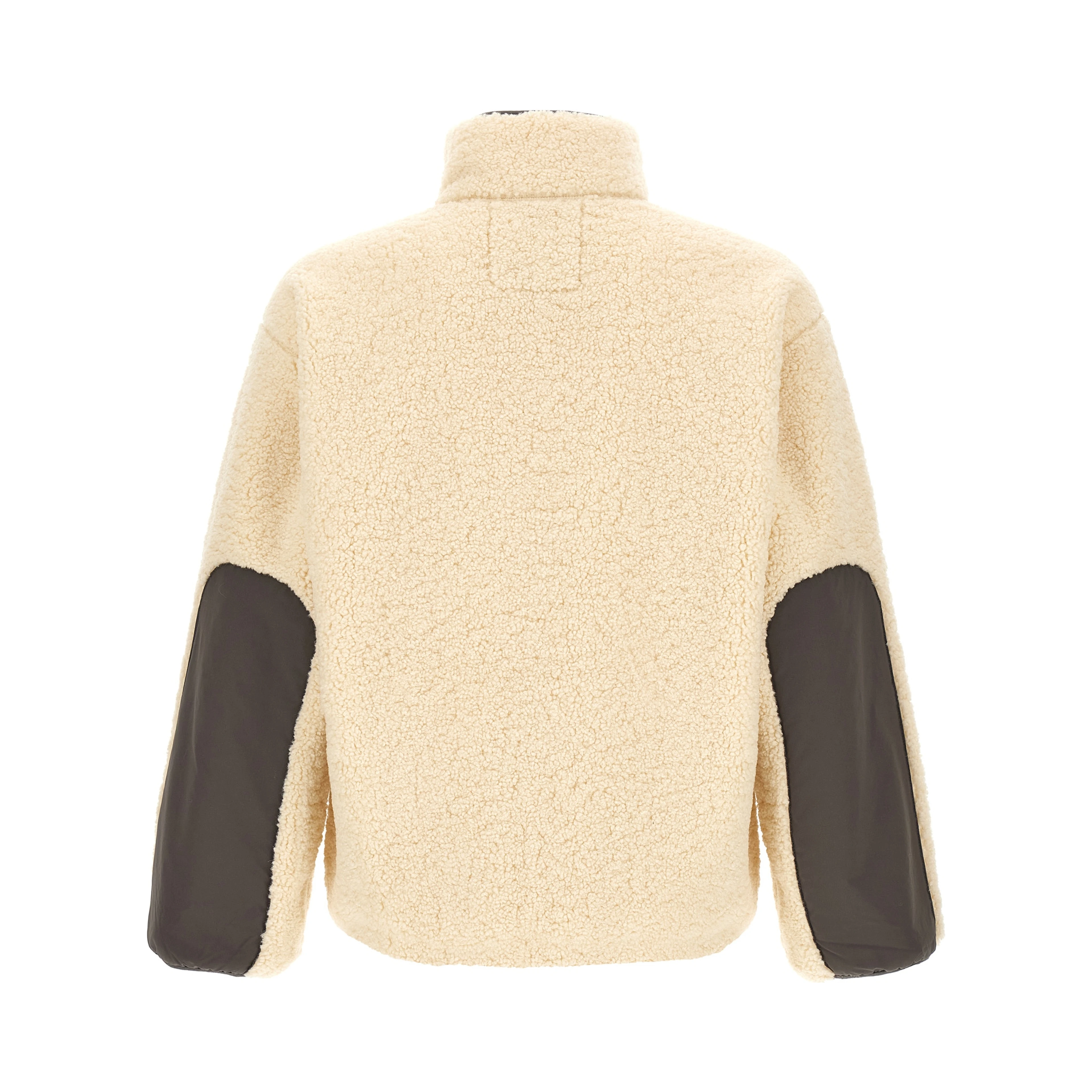 Beige Polyester Full-Length Jacket