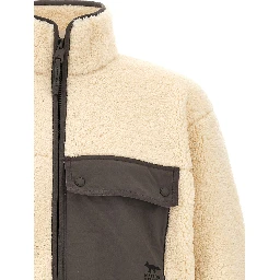 Beige Polyester Full-Length Jacket