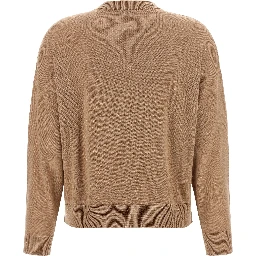 Beige Virgin Wool Cardigan