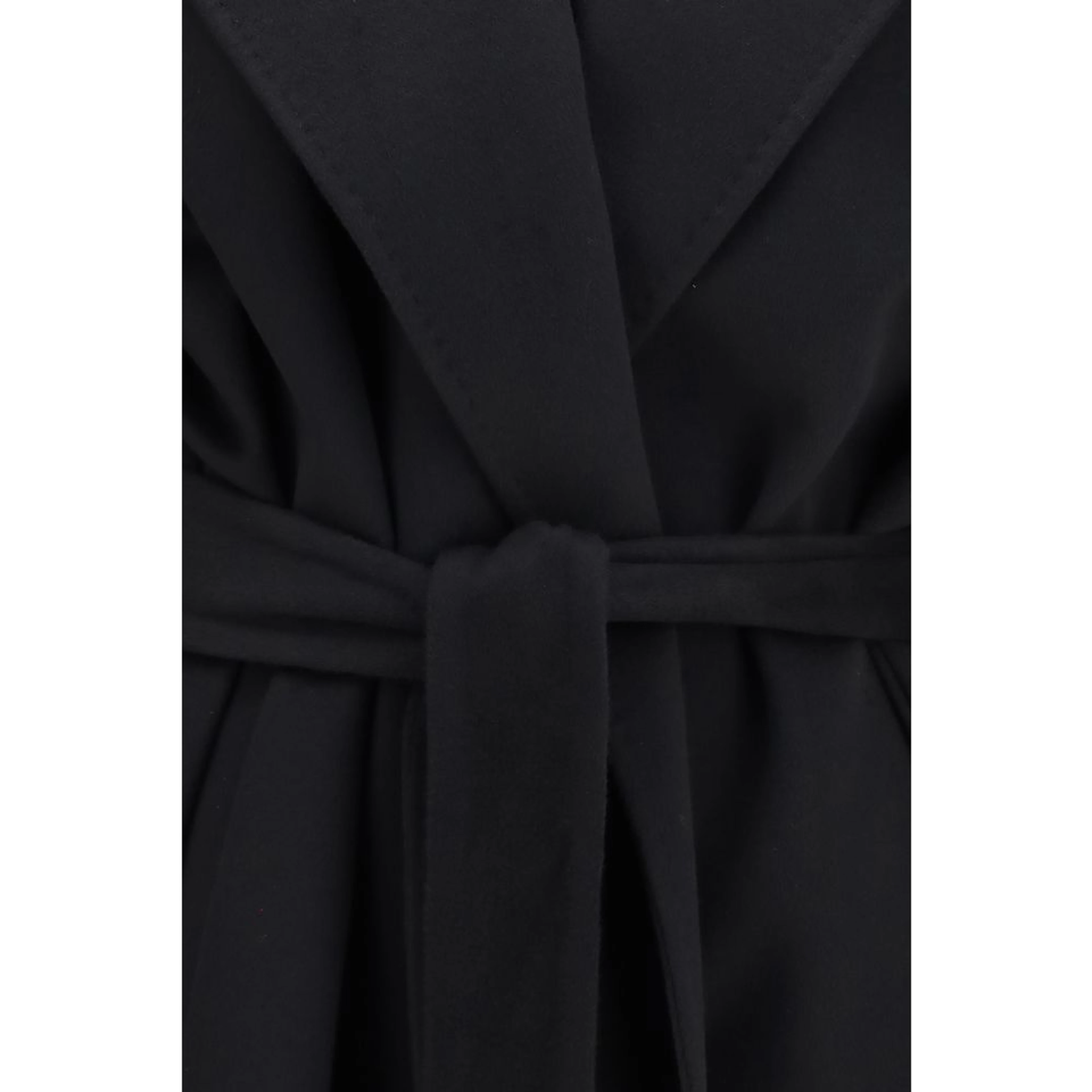 Black Wool Oves Aries Coat
