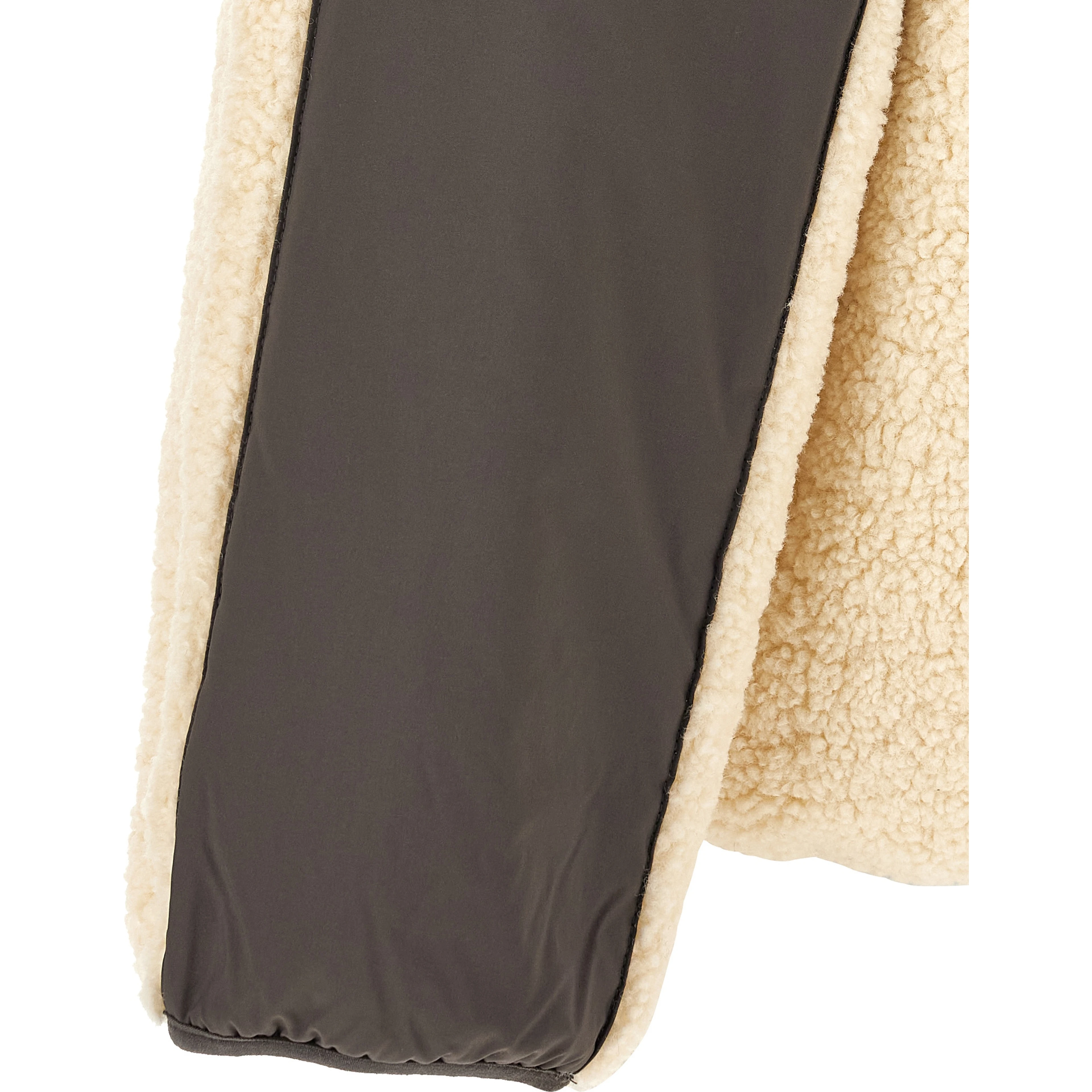 Beige Polyester Full-Length Jacket