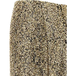Gold Polyester Midi Skirt