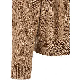 Beige Virgin Wool Cardigan