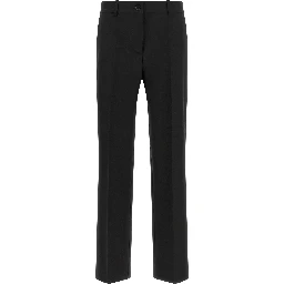 Black Virgin Wool Dress Pants