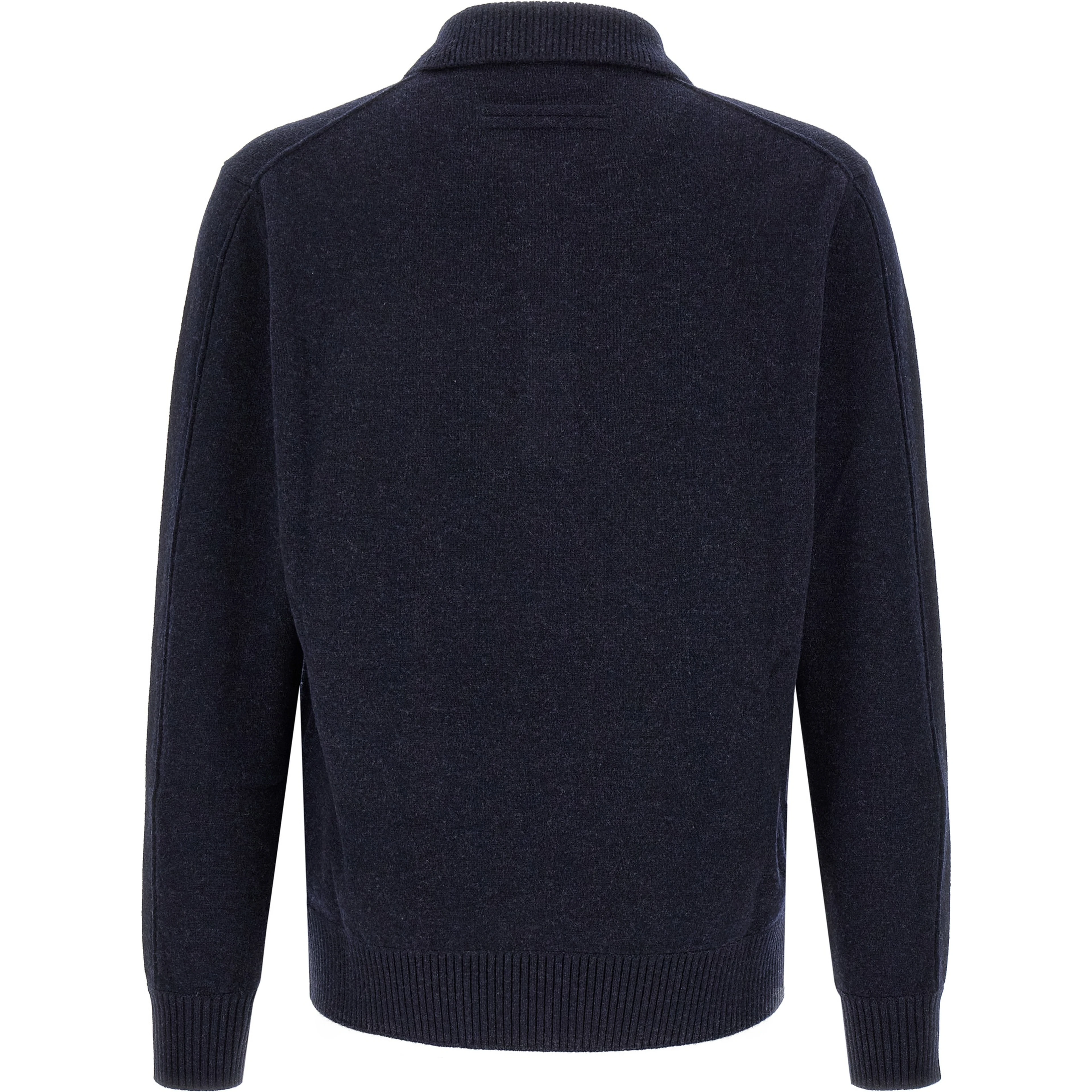 Blue Wool Polo Shirt