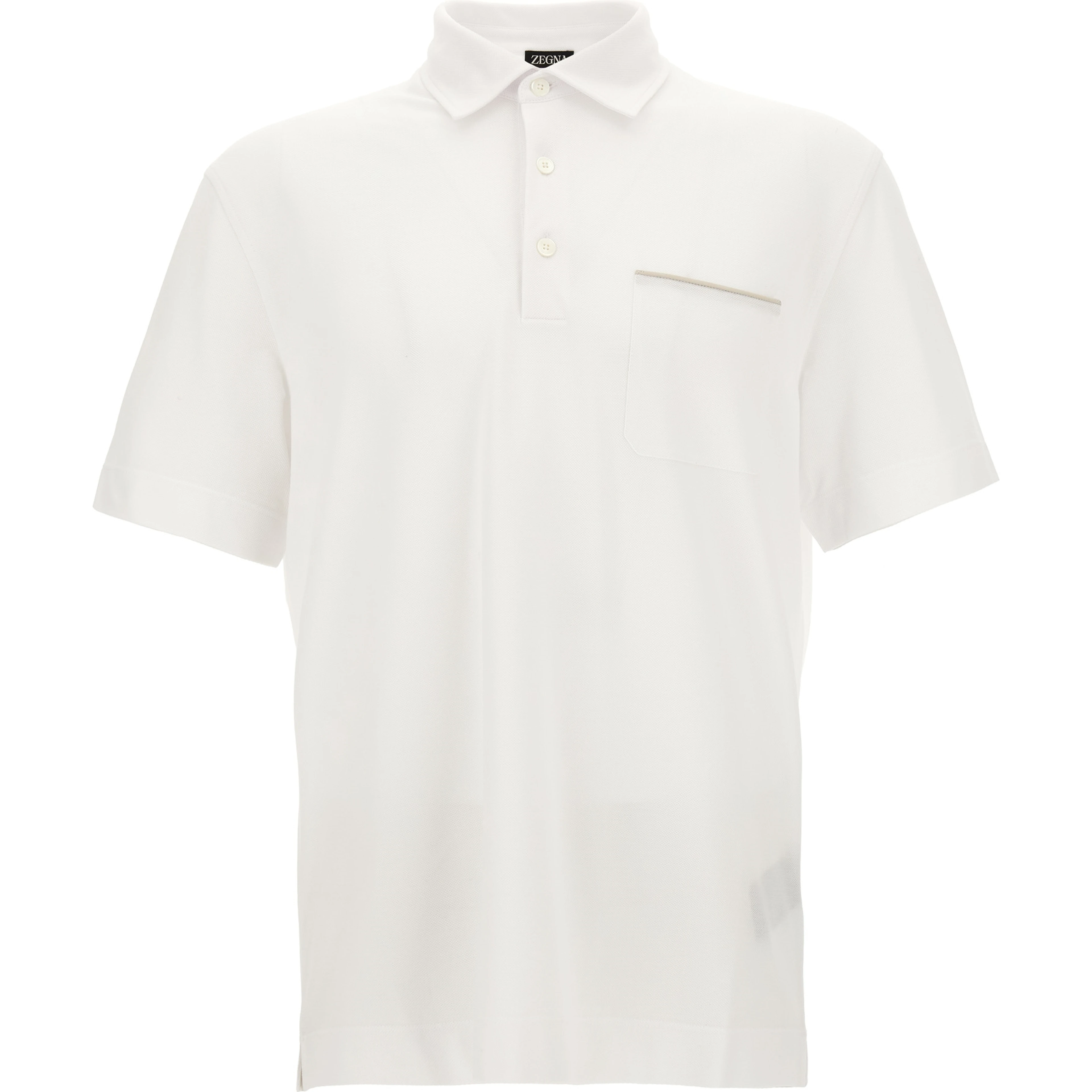 White Cotton Polo Shirt